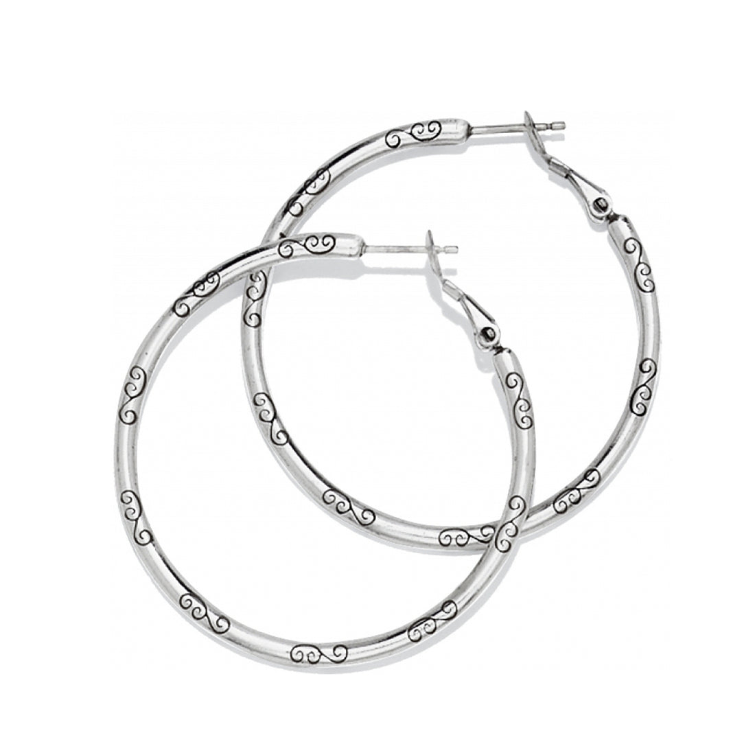 Brighton | Large Hoop Charm Earrings-Silver