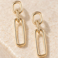 Natalie Wood | She’s Spicy Link Statement Earrings-Gold