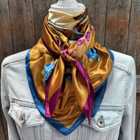 Gold & Floral Wild Rag Scarf