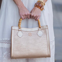 Caroline Hill | Palmer Tote-Woven Gold