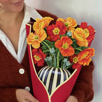 French Poppies Pop Up Card