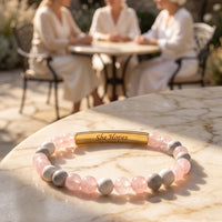 Cape Diablo Breast Cancer Awareness bracelet made with Rose Quartz