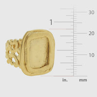 Susan Shaw Handcast Gold Adjustable Ring-Square