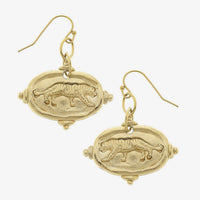 Susan Shaw | Gold Tiger Earrings