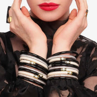 BuDhaGirl | Black/Ivory Yin & Yang All Weather
Bangles® (Awb®)