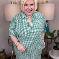 Clockwork Curvy Dress-Green - The Shoppes at Coldwater