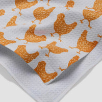 Geometry Fun Spring Chicks Tea Towel