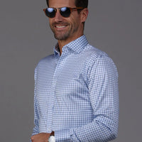 Quattro Flex Dress Shirt with Semi-Spread Collar