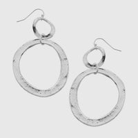 Susan Shaw Double Silver Earrings