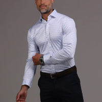 Quattro Flex Dress Shirt with Semi-Spread Collar