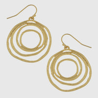 Susan Shaw Gold Filigree Cut Out Earrings