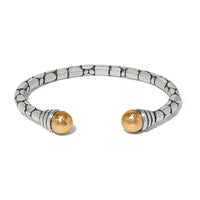 Brighton | Pebble Link Two Tone Open Flex Cuff Bracelet