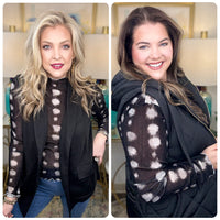 Dotted Line Layering Shirt-S-3X, 2 Colors!