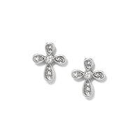 Brighton | Enchanting Cross Post Earrings-Silver