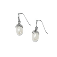 Brighton | Everbloom Pearl Drop Earrings-Silver