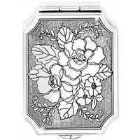 Brighton | Silver Tapestry Compact Mirror