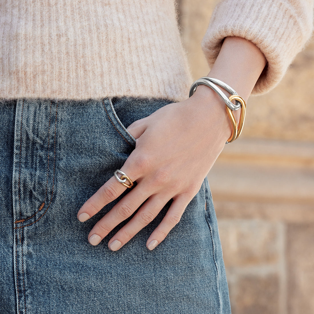 Brighton | Interlok Curve Two Tone Ring