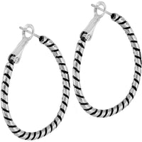 Brighton | Twist Oval Hoop Charm Earring