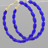 Take Your Shot Hoop Earrings-2 Colors!