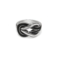 Brighton | Interlok Harmony Ring-Black & Silver