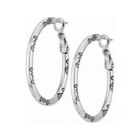 Brighton | Oval Hoop Charm Earrings-Silver