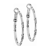 Brighton | Oval Hoop Charm Earrings-Silver