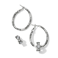 Brighton | Oval Hoop Charm Earrings-Silver