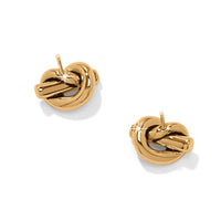 Brighton | Interlok Single Knot Mini Earrings-Gold