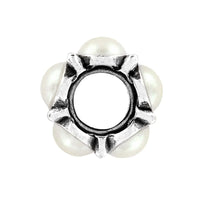 Brighton | Roundabout Bead- Silver/Pearl