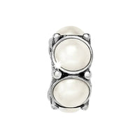 Brighton | Roundabout Bead- Silver/Pearl