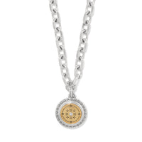 Brighton | Mosaic Round Two Tone Pendant Necklace