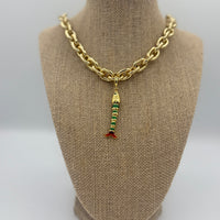Interchangeable fish charm with carabiner attachment