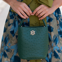 Caroline Hill | Breyer Bucket Bag Hunter Green