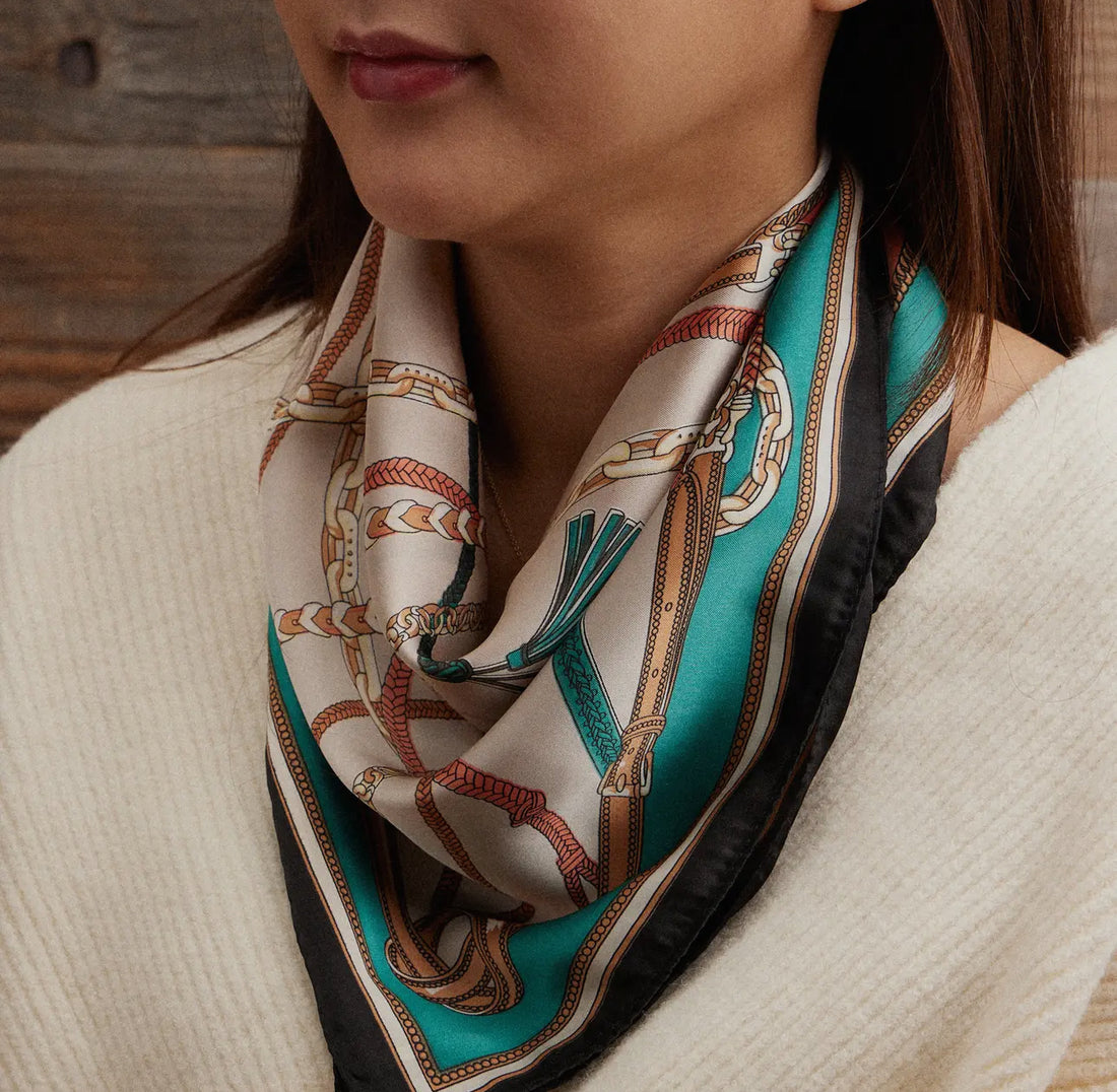 Equestrian Chain Print Scarf