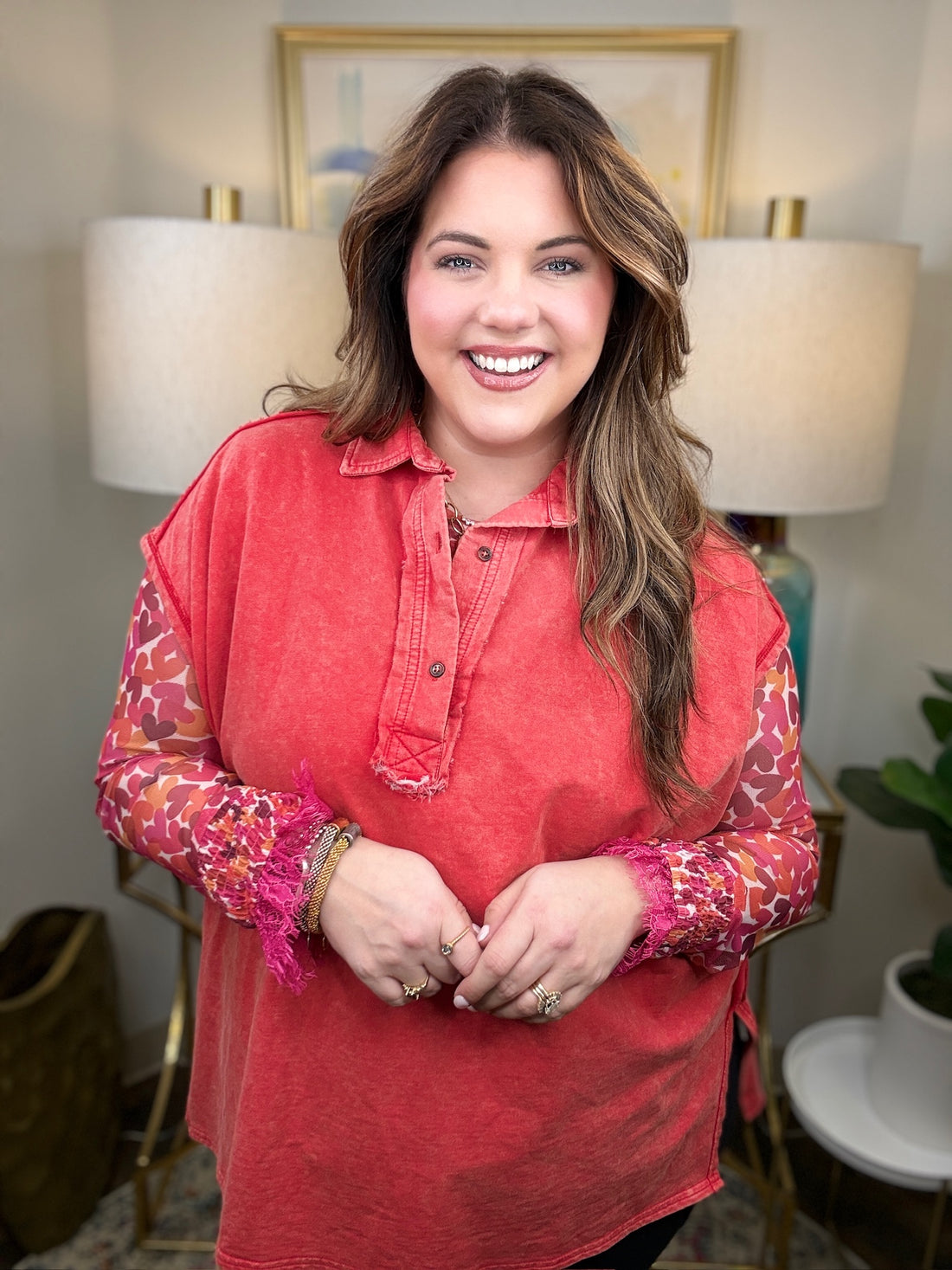 Sweet Heart Mesh Top