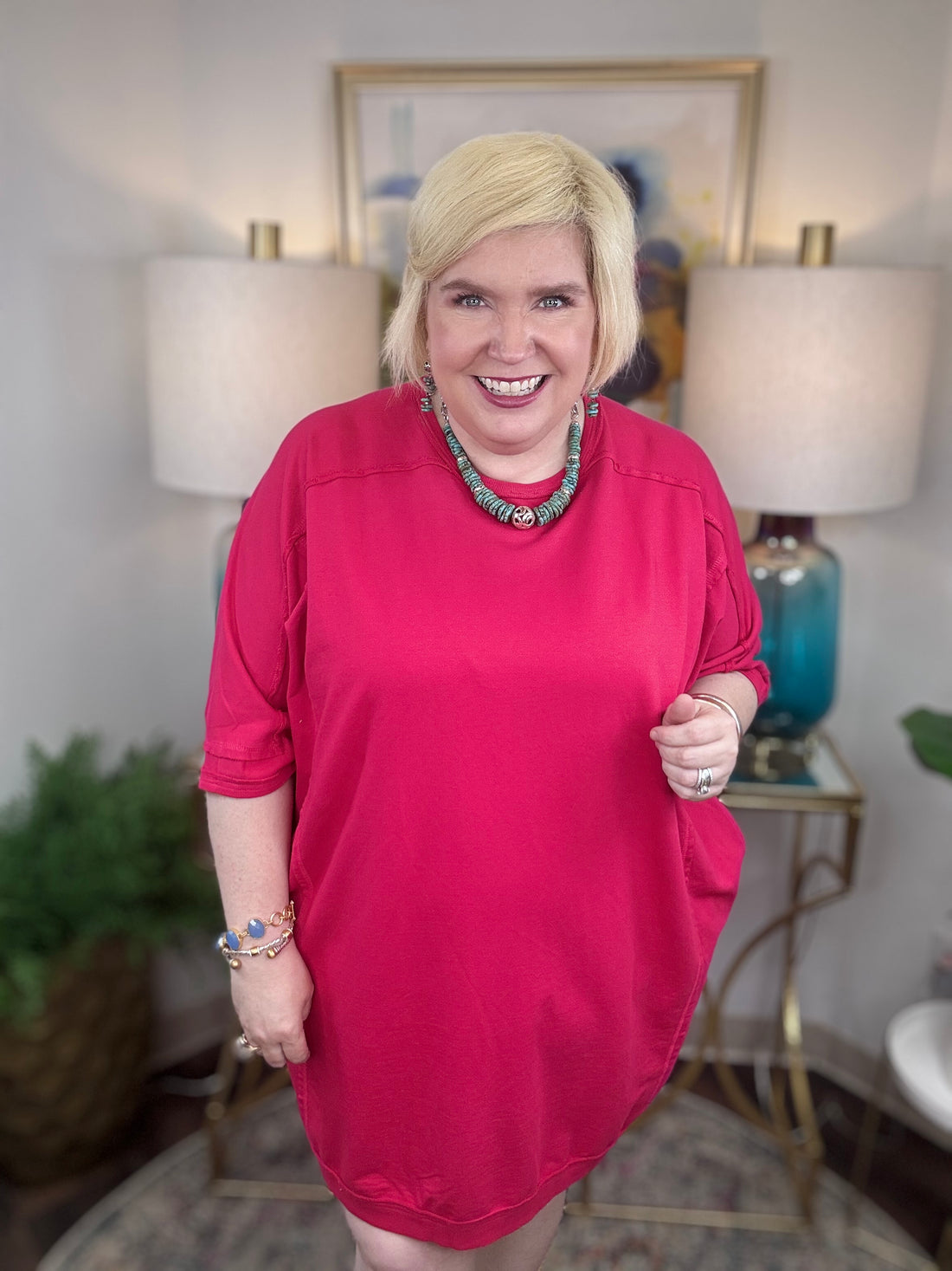 Strawberry Wine Curvy Dress