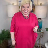 Strawberry Wine Curvy Dress