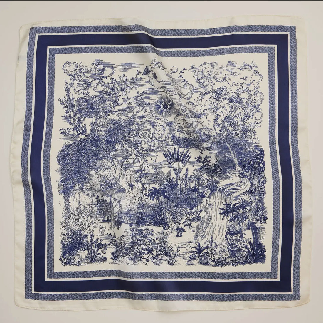 Elegant Toile Print Scarf