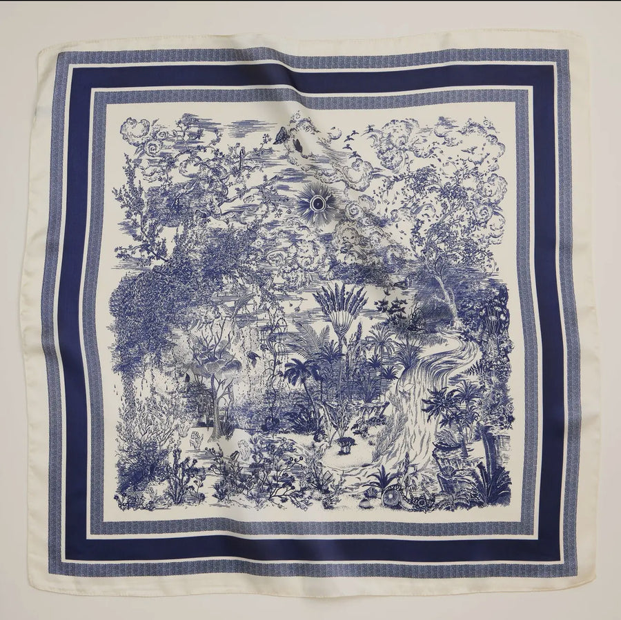 Elegant Toile Print Scarf
