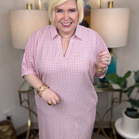 Clockwork Curvy Dress-Pink - The Shoppes at Coldwater