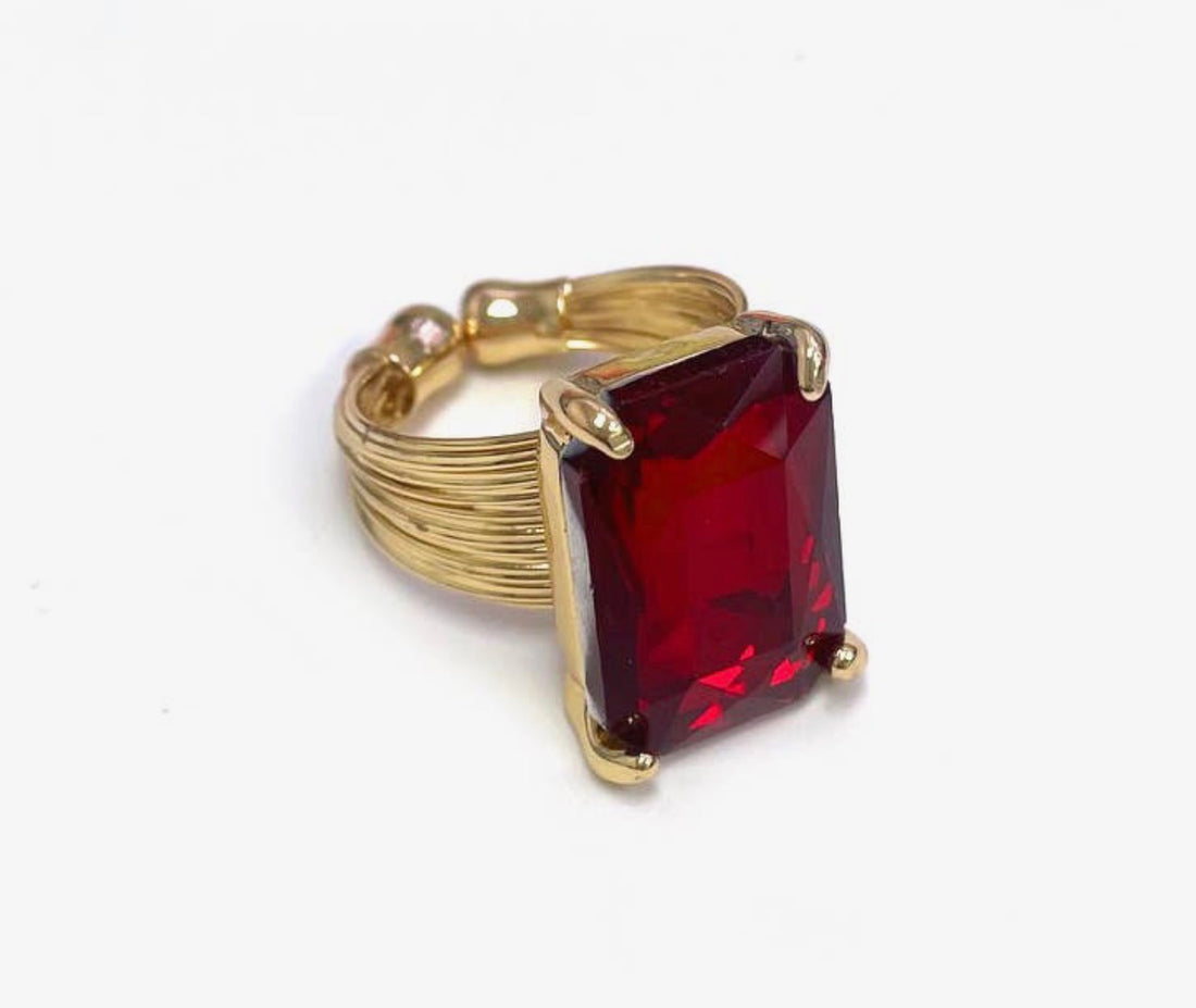 Rectangle Sparkle Ring