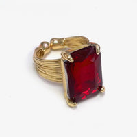 Rectangle Sparkle Ring