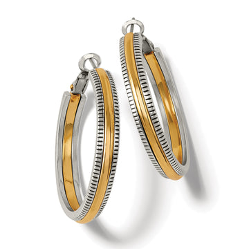 Brighton | Interlok Noir Heirlom Hoop Earrings