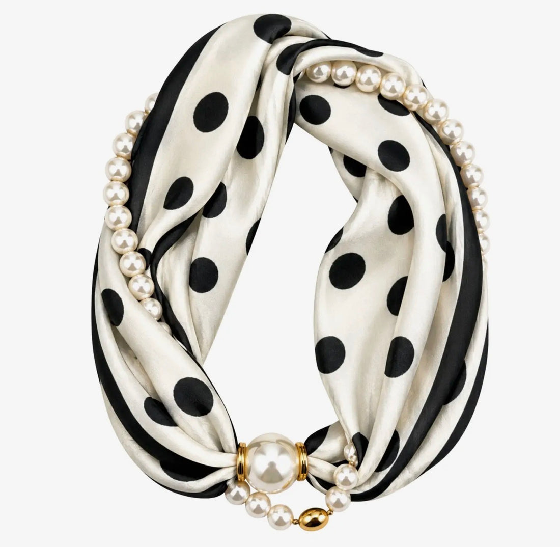 Luxe Pearl Scarf Necklace