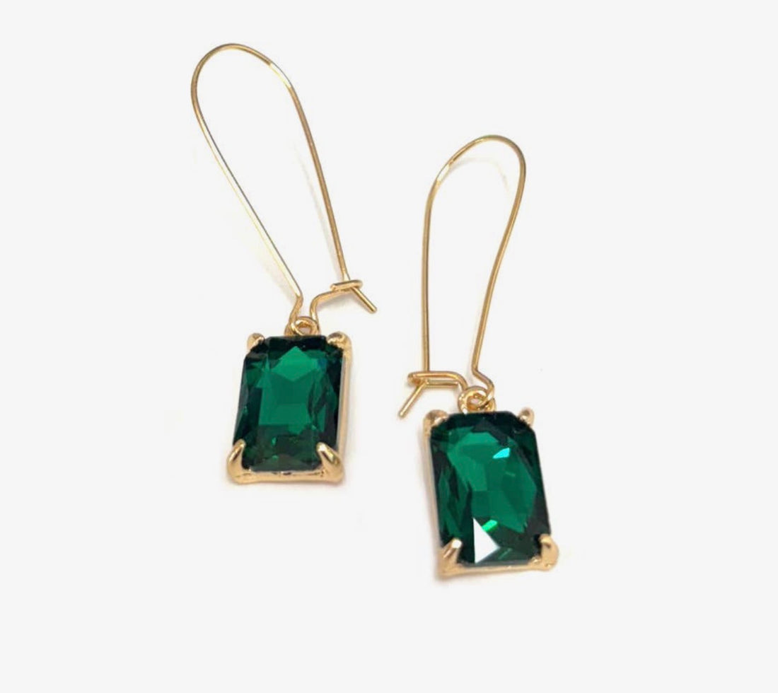 Rectangle Sparkle Earrings-6 Colors