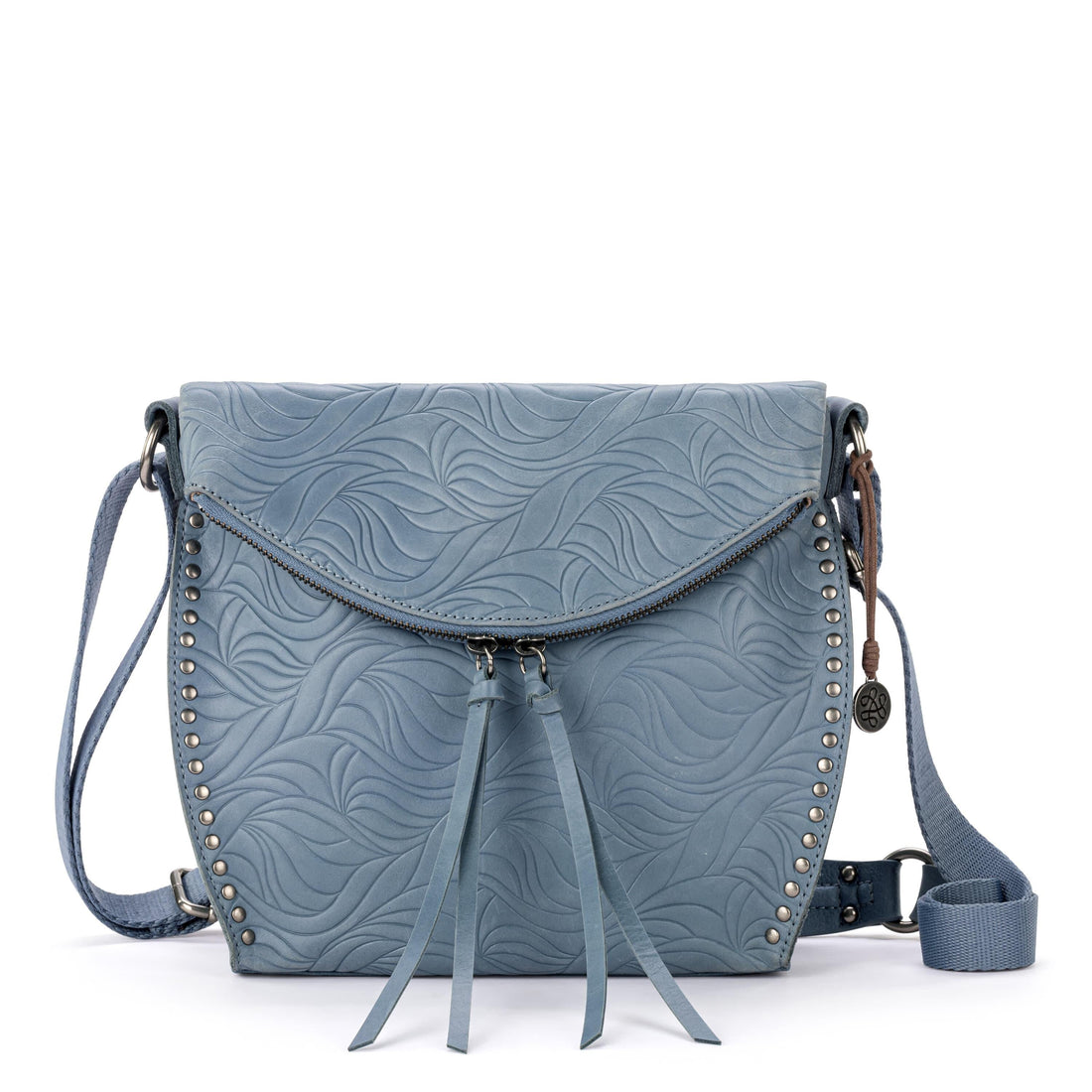 Silverlake Flap Crossbody - Leather - Maritime Wave Embossed