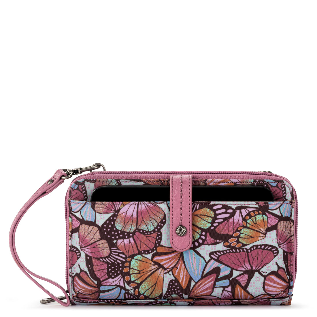 Smartphone Wallet - EcoTwill - Mulberry Butterfly Bloom