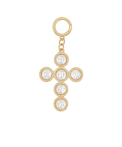 Cross Pearl Charm Pendant