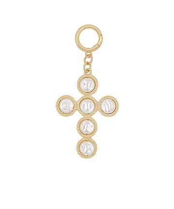 Cross Pearl Charm Pendant