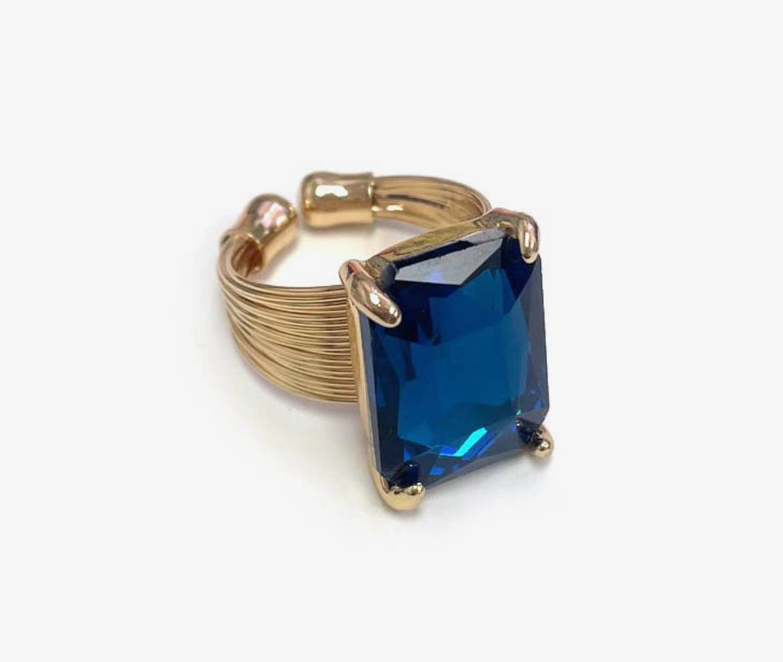 Rectangle Sparkle Ring